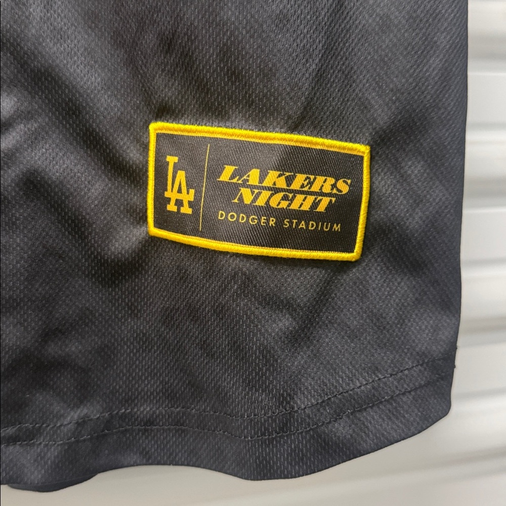 Black and Gold Dodgers Men's Shirt - Picture 4 of 8